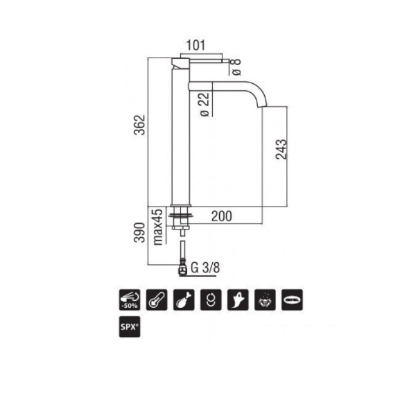 Смеситель для раковины Nobili Live LV00128CR