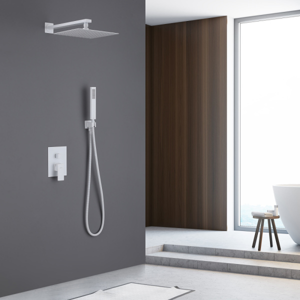 Душевой комплект ABBER Daheim AF8219W скрытого монтажа без излива, белая матовая