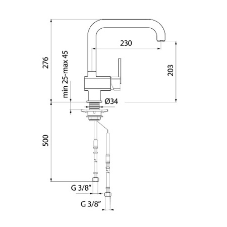 Смеситель для мойки Webert Azeta AZ920302 chrome