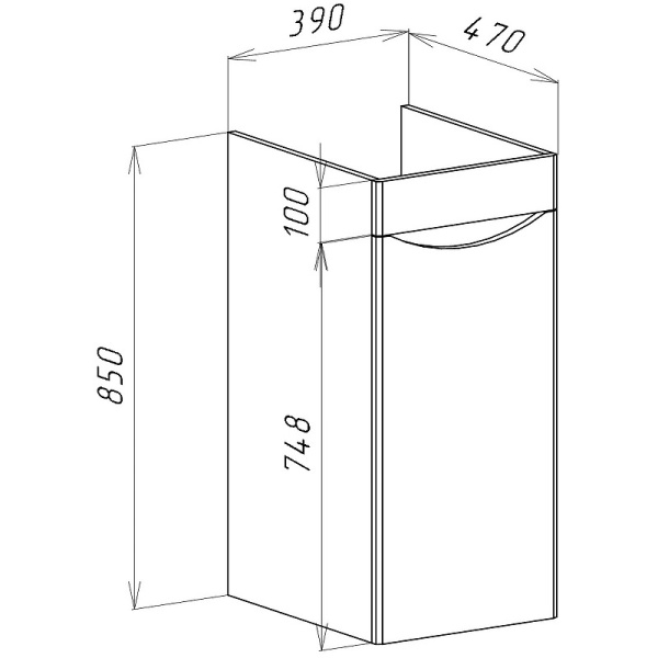 Тумба под раковину Bellezza Олиссия 100 4639417661427