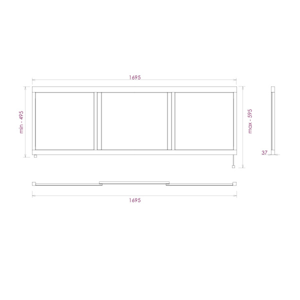 Экран под ванну Onika Одио 170 517017