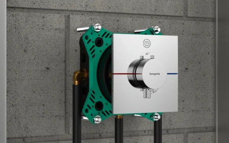 Термостат для душа Hansgrohe ShowerSelect Comfort E 15571000 хром