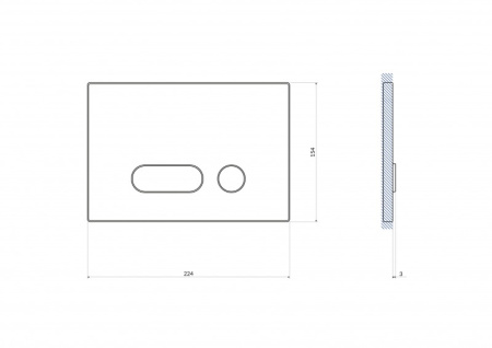 Кнопка Cersanit INTERA черная глянцевая стекло P-BU-INT/Blg/Gl