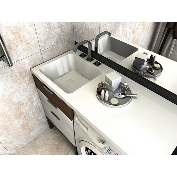 Раковина над стиральной машиной (110х48) Madera Kamilla 110 4627173210041 левая