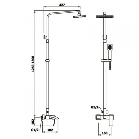 Душевая система Ganzer Severin GZ 77061