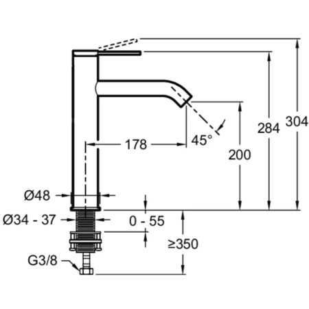 Смеситель для раковины Jacob Delafon Grands Boulevards E77959-4AND-2MB