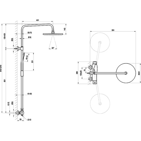 Душевая система Ravak DS X07P643