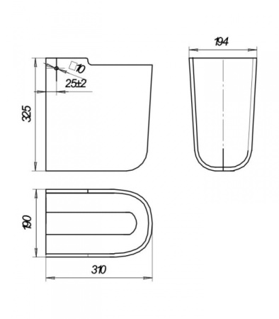 Полупьедестал Sanita Luxe Best BSTSLSP01