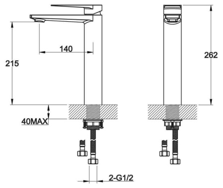 Смеситель для раковины BelBagno CARIN CAR-LMC-CRM