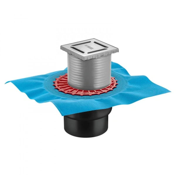 Душевой трап (15х15) Berges Wasserhaus ZENTRUM Norma 090463 матовый хром