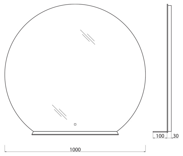 Зеркало BelBagno SPC-RNG-1000-LED-TCH-MENS