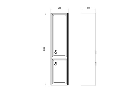 Пенал подвесной ASB-Woodline Риола 40 12420 (бежевый)