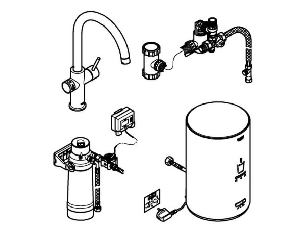 Смеситель для кухни GROHE Red II Duo Комплект 127225