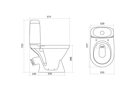 Унитаз напольный  Santek Римини  1WH501523