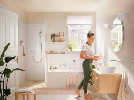 Смеситель для ванны встраиваемый с защитной комбинацией EN1717 Hansgrohe Rebris S 72467000 хром