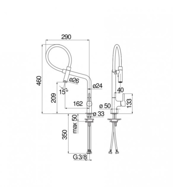 Смеситель для кухни Nobili Lamp MP119400CR