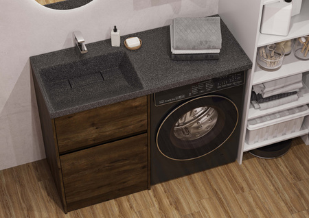 Раковина Aquaton Лондри 1200 графит левая 1A72843KLH21L