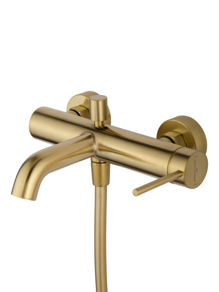 Смеситель для ванны с душем WONZON & WOGHAND STICK, брашированное золото WW-88639017- BG Смеситель для ванны с душем WONZON & WOGHAND STICK, брашированное золото WW-88639017- BG