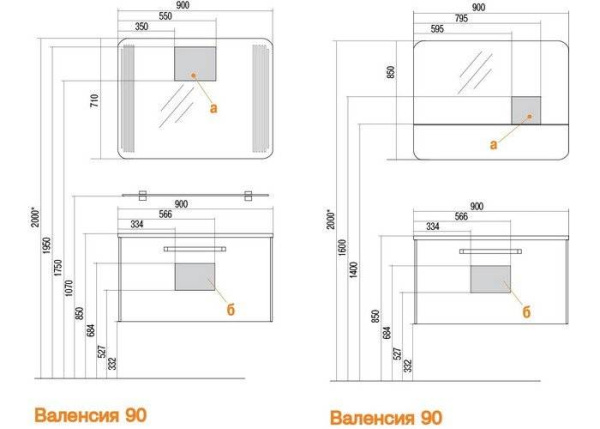 Тумба под раковину Акватон Валенсия 90 1A123501VA340