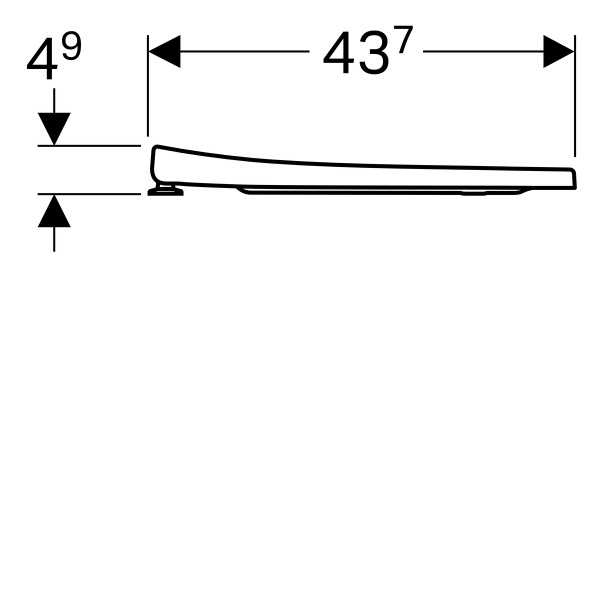 Крышка-сиденье Geberit Acanto Slim 500.605.01.2 без чаши не продается