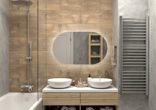 Зеркало с подсветкой (100x60) Continent Fleur ЗЛП607