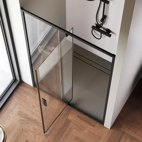 Душевая дверь в нишу 120 см Am.Pm Gem W90G-120-1P-BT черный матовый