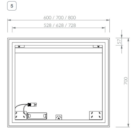 Зеркало Ravak Oblong 80 X000001564