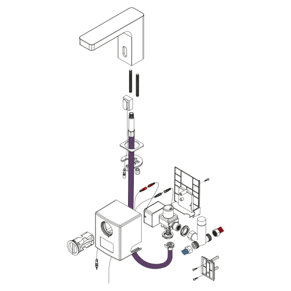 Смеситель для раковины сенсорный Timo Torne 4313/17F