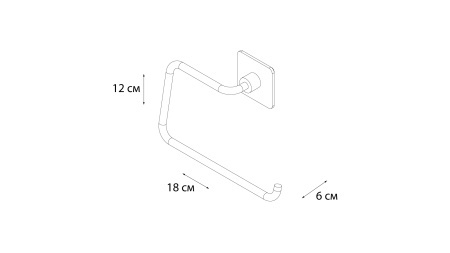 Полотенцедержатель FIXSEN Square полукольцо FX-93111