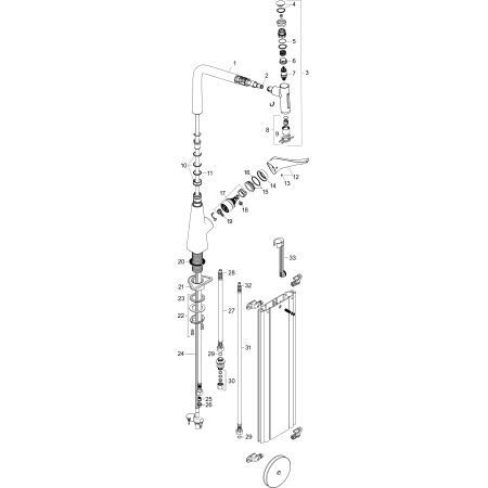 Смеситель для кухни с выдвижным изливом Hansgrohe Metris Select M71 2jet 73816000 хром