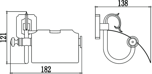 Держатель для туалетной бумаги с крышкой Savol 64 S-006451