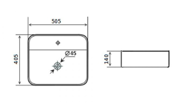 Раковина накладная Timo Inari 50 TK-505