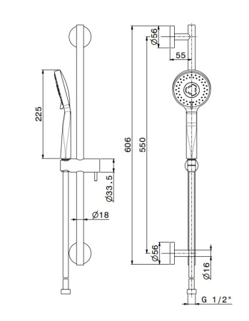 Душевой гарнитур Kerama Marazzi Ole 69457KM.01.093