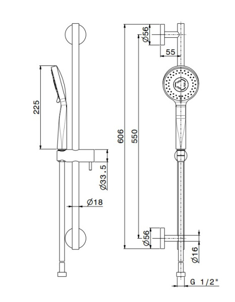 Душевой гарнитур Kerama Marazzi Ole 69457KM.01.093 Душевой гарнитур Kerama Marazzi Ole 69457KM.01.093