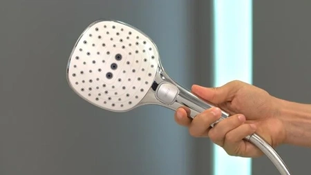 Душевая система с термостатом Hansgrohe Raindance Select E 360 1jet ST Showerpipe 27288400 белый/хром