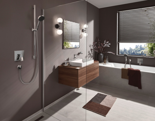 Смеситель для ванны встраиваемый с защитной комбинацией EN1717 Hansgrohe Vivenis 75416000 хром