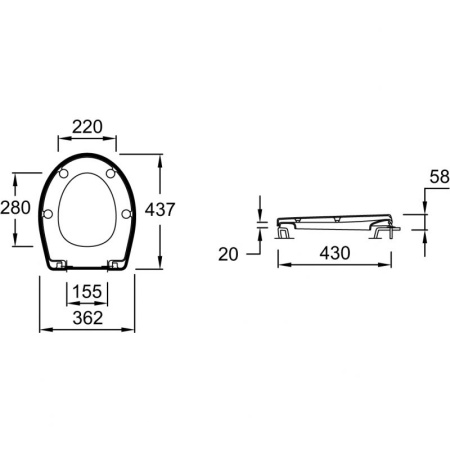 Крышка-сиденье Jacob Delafon Patio E4267-00