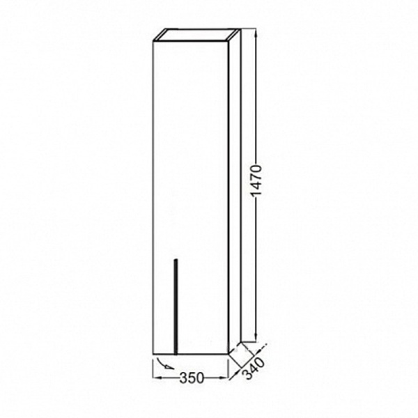 Пенал Jacob Delafon Nouvelle Vague 35 R EB3047D-E73