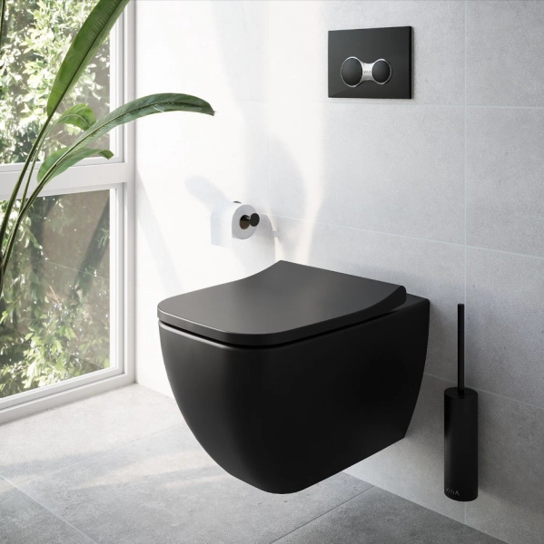 Сиденье для унитаза Vitra Integra 191-083-009, черный матовый Сиденье для унитаза Vitra Integra 191-083-009, черный матовый