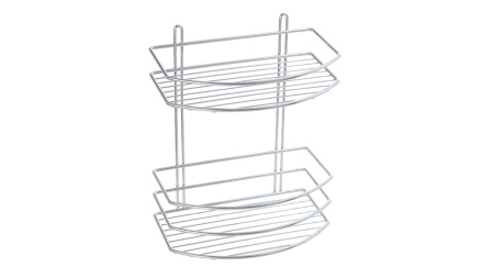 Полка овальная двойная Fixsen хром FX-720-2