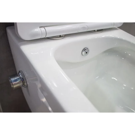 Унитаз подвесной безободковый с функцией биде Art&Max Zoe AM9322C1CHR/SC микролифт