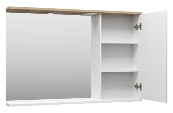 Зеркало-шкаф (118х80) Misty Респект 120 правый Э-Рес02120-1П