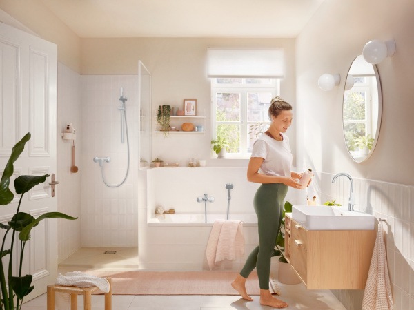 Смеситель для душа однорычажный с 2 режимами расхода воды Hansgrohe Rebris S 72643000 хром