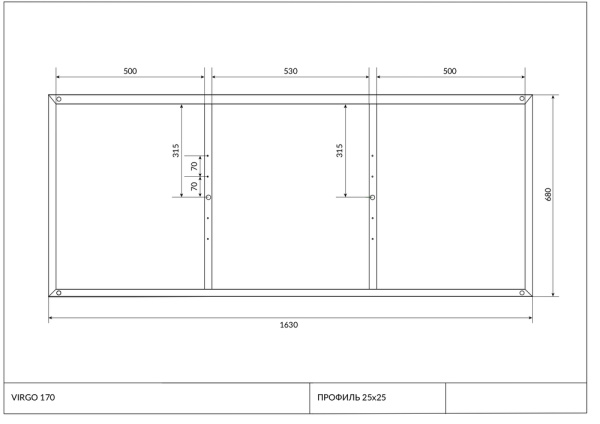 Рама для ванны Cersanit VIRGO 170 K-RW-VIRGO*170n