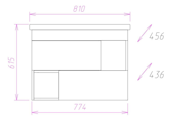 Тумба под раковину подвесная Onika Санторини 80 108043