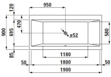Ванна Laufen Pro 2.3495.6.000.000.1