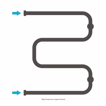 Полотенцесушитель водяной (60х50) Ш-образный+ Сунержа 00-4014-6050