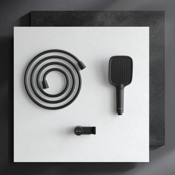 Душевой набор Am.Pm X-Joy F0118F022, 3 режима, черный матовый