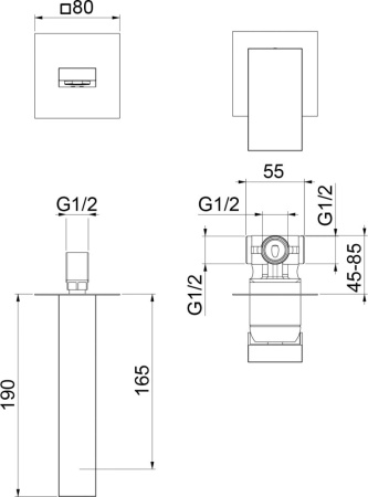Смеситель для раковины Webert Pegaso PE830606015, хром
