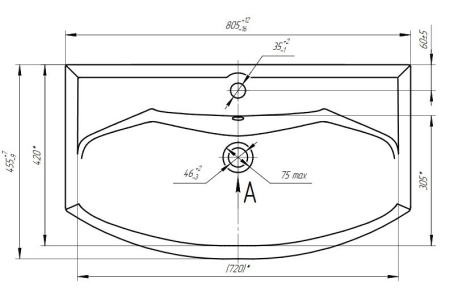 Раковина Aquaton Смайл 80 1WH207783